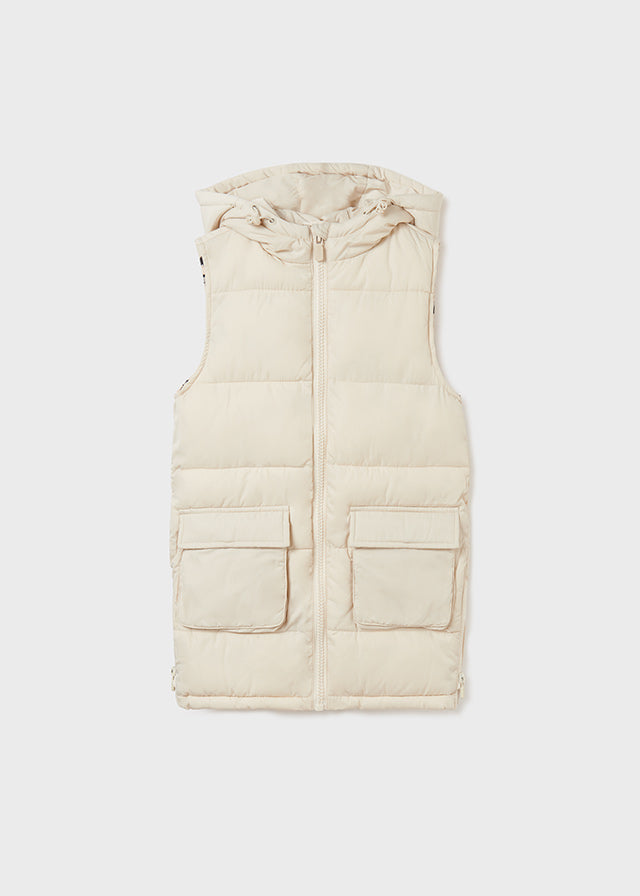 Mayoral Girl AW22 Off White Padded Gilet 7379