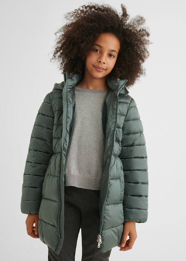 Mayoral Girl AW22 Duck Green Long Padded Coat 7481