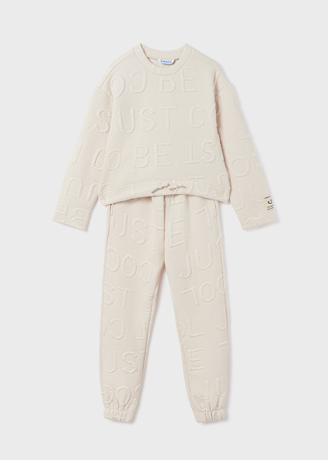 Mayoral Girl AW22 Off White Tracksuit 7828
