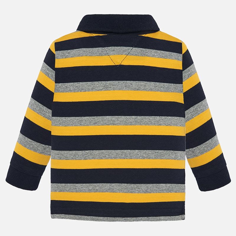Mayoral Baby Boy AW19 Long sleeved striped polo shirt 2105
