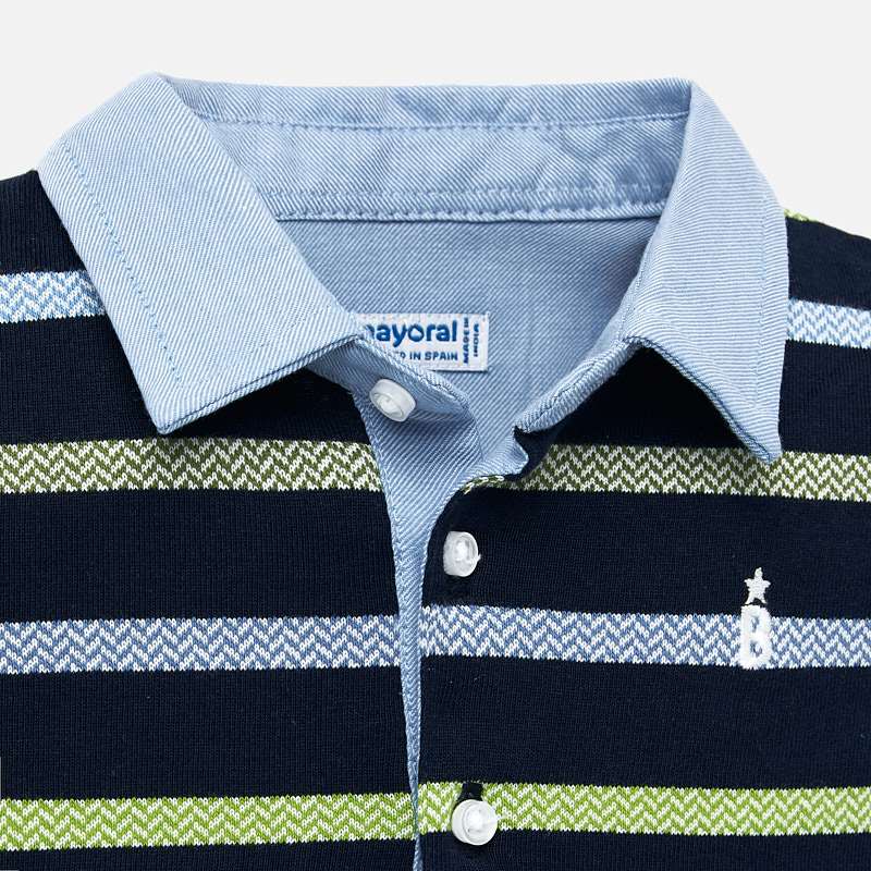 Mayoral Baby Boy AW19 Long sleeved formal striped polo shirt 2108