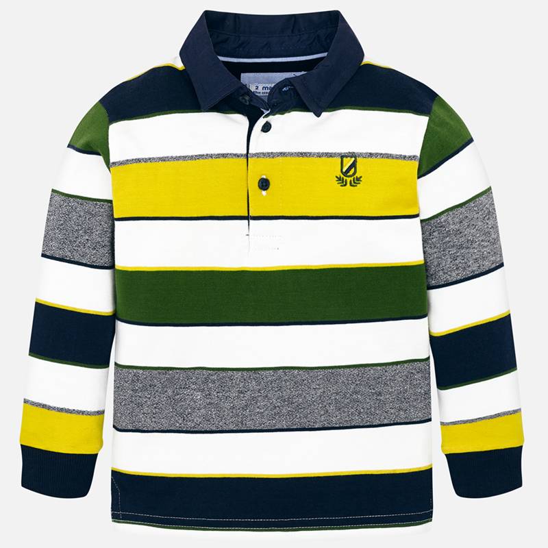 Mayoral Boy AW19 Long sleeved striped polo shirt 4114