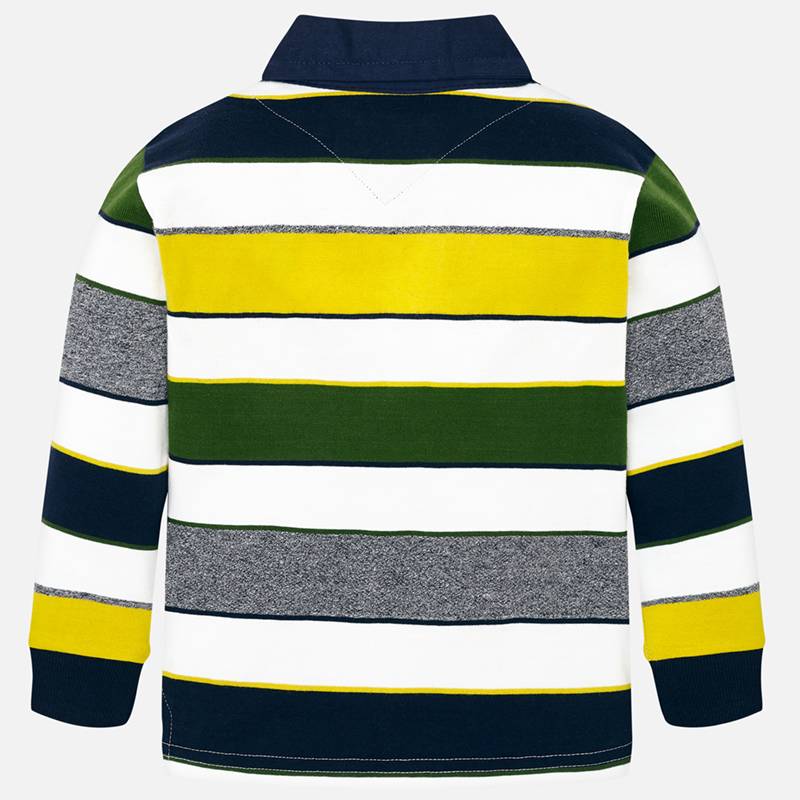 Mayoral Boy AW19 Long sleeved striped polo shirt 4114