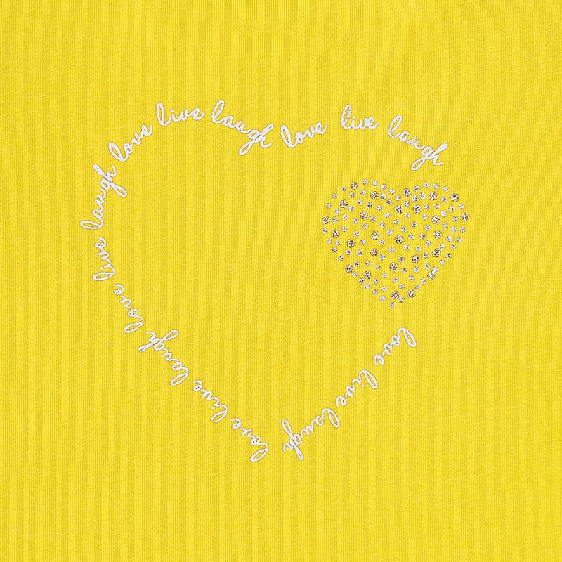 Mayoral Girl SS20 Heart T-Shirt Yellow 174