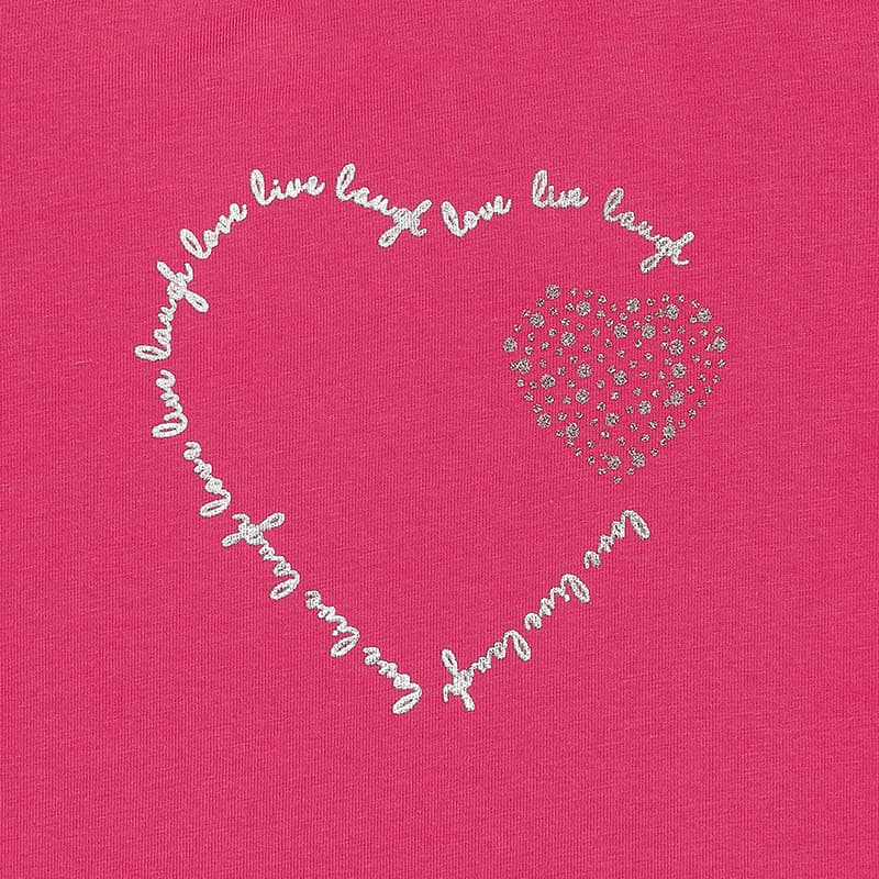 Mayoral Girl SS20 Heart T-Shirt Fuchsia 174