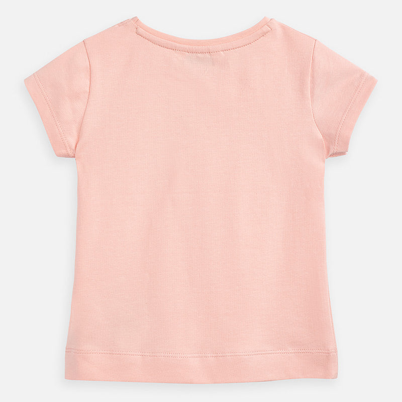 Mayoral Girl SS20 Heart T-Shirt Peach 174