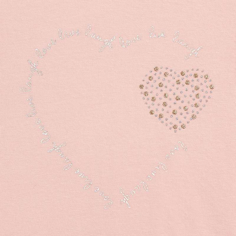 Mayoral Girl SS20 Heart T-Shirt Peach 174