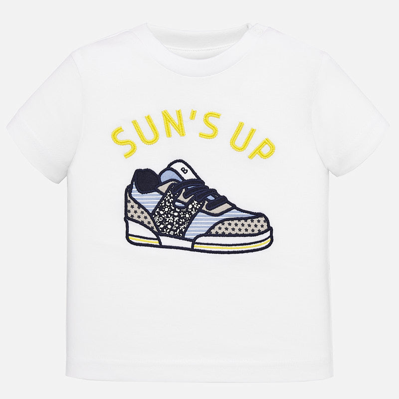 Mayoral Baby Boy SS20 Short Sleeved Sneaker T-Shirt White 1040