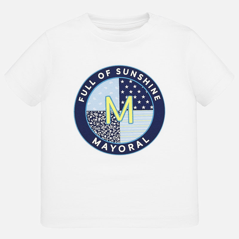 Mayoral Baby Boy SS20 Short Sleeved T-Shirt White 1041