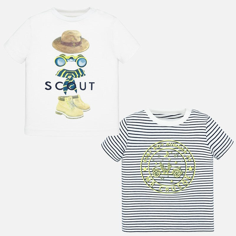 Mayoral Baby Boy SS20 Set Of Two Short Sleeved T-shirts 1047