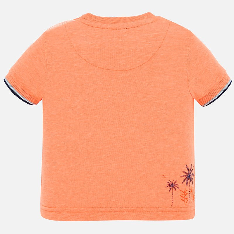 Mayoral Baby Boy SS20 Short Sleeved T-shirt with Pocket Mango 1050