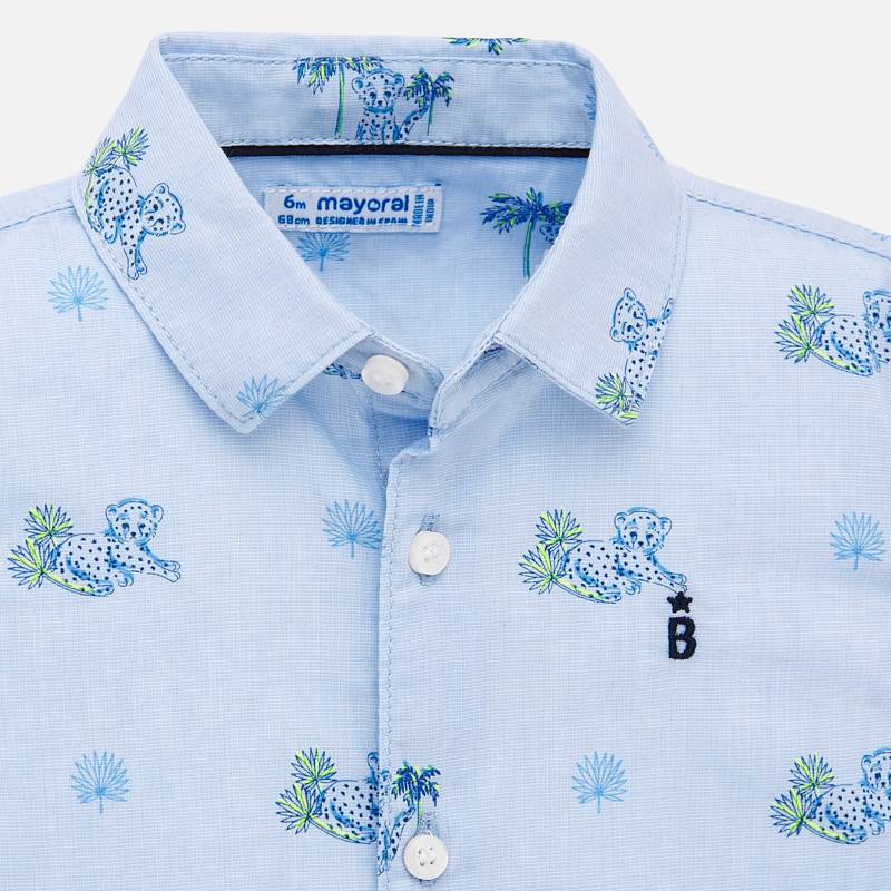 Mayoral Baby Boy SS20 Short Sleeved Patterned Shirt 1159