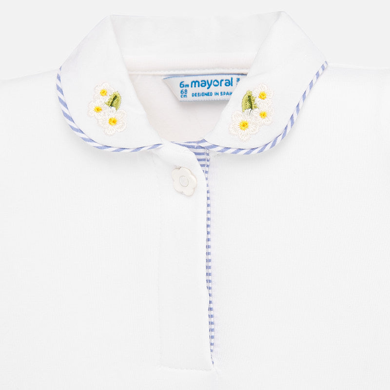 Mayoral Baby Girl SS20 White Polo Top 1167