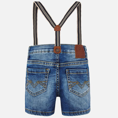 Mayoral Baby Boy Denim Bermuda Shorts with Braces 1284