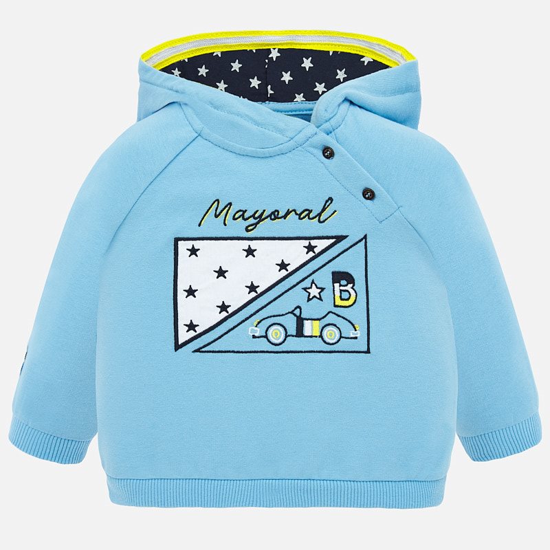 Mayoral Baby Boy SS20 Embroidered Sweatshirt Sky Blue 1452