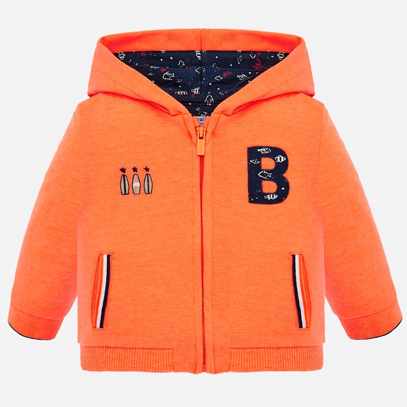 Mayoral Baby Boy SS20 Applique Sweatshirt Orange 1460