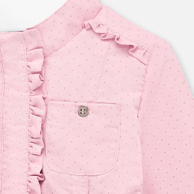 Mayoral Baby Girl SS20 Pink Polka Dot Jacket 1475