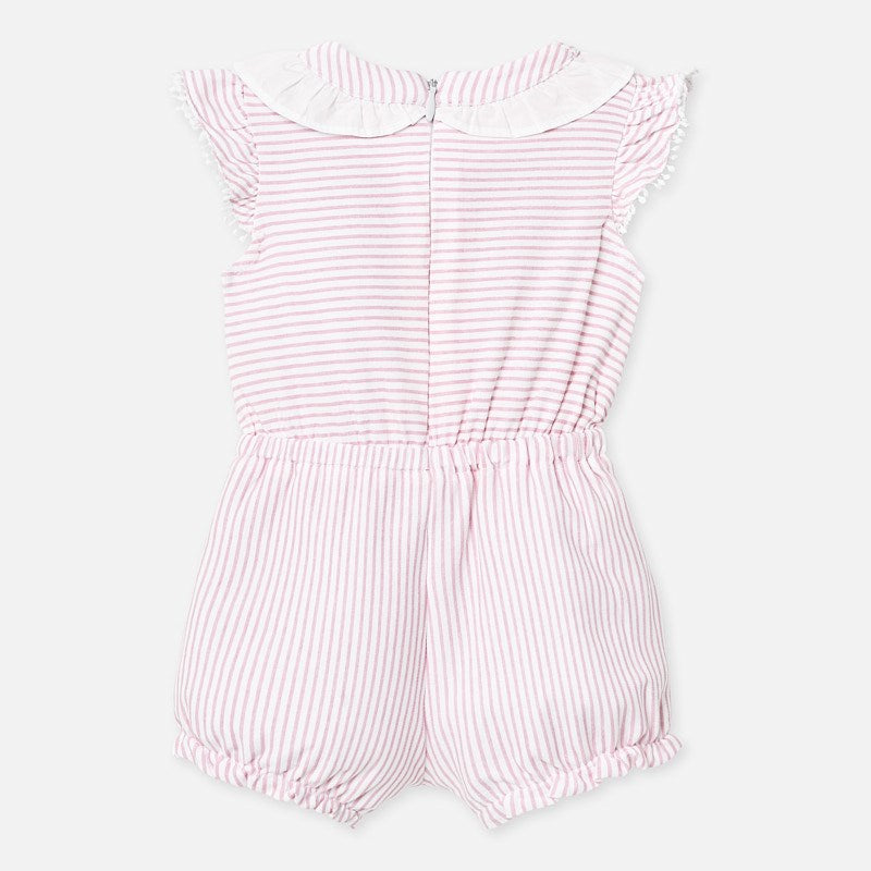 Mayoral Baby Girl SS20 Pink Stripe Babygrow with hat 1671