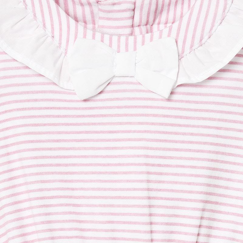 Mayoral Baby Girl SS20 Pink Stripe Babygrow with hat 1671