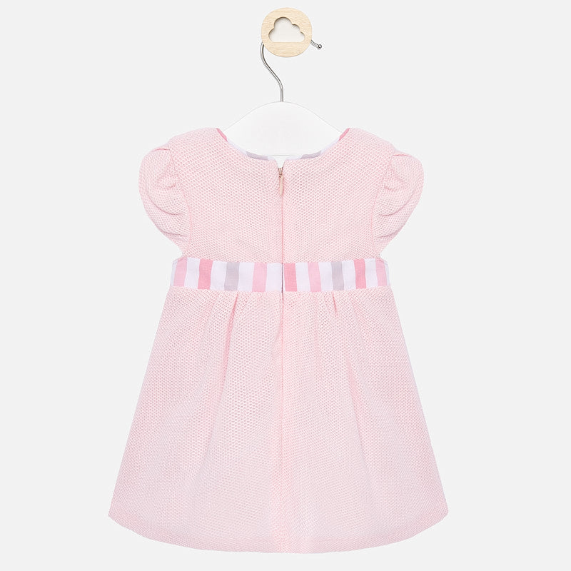 Mayoral Baby Girl SS20 Dress with Bow Design Pink 1860
