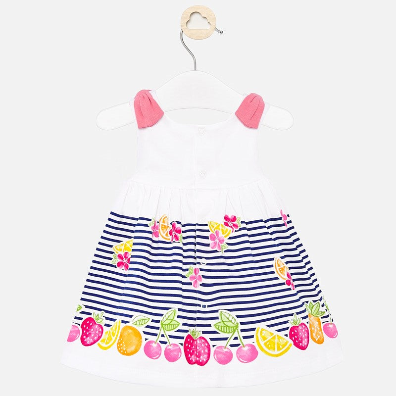 Mayoral Baby Girl SS20 Striped dress with fruit design 1887