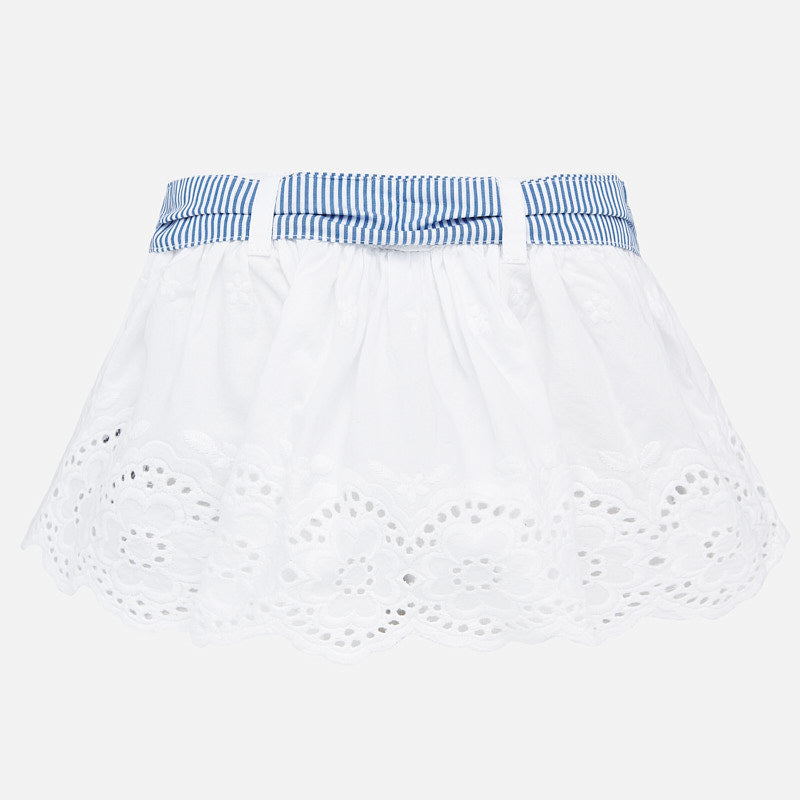 Mayoral Baby Girl SS20 White Openwork Skirt 1901