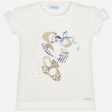 Mayoral Girl SS20 Short sleeved bow print t-shirt 3010