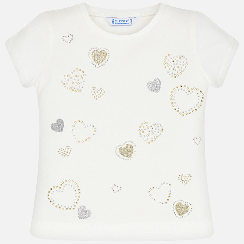 Mayoral Girl SS20 Hearts T-Shirt 3012