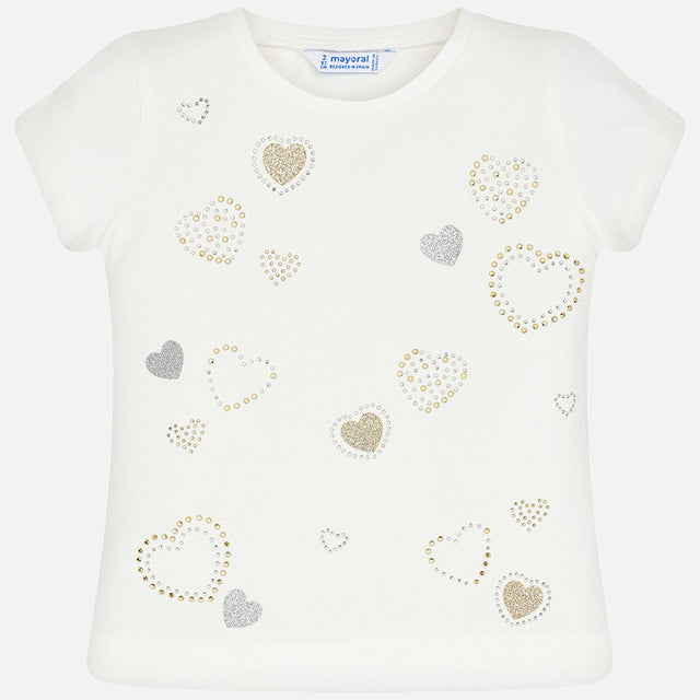 Mayoral Girl SS20 Hearts T-Shirt 3012