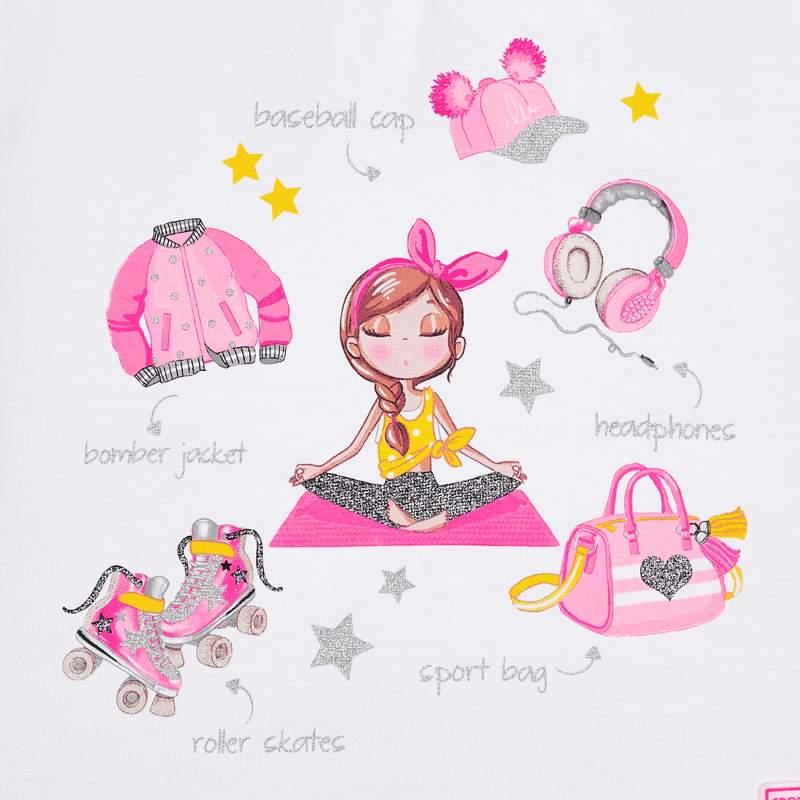 Mayoral Girl SS20 Pink printed Short sleeved Top 3016