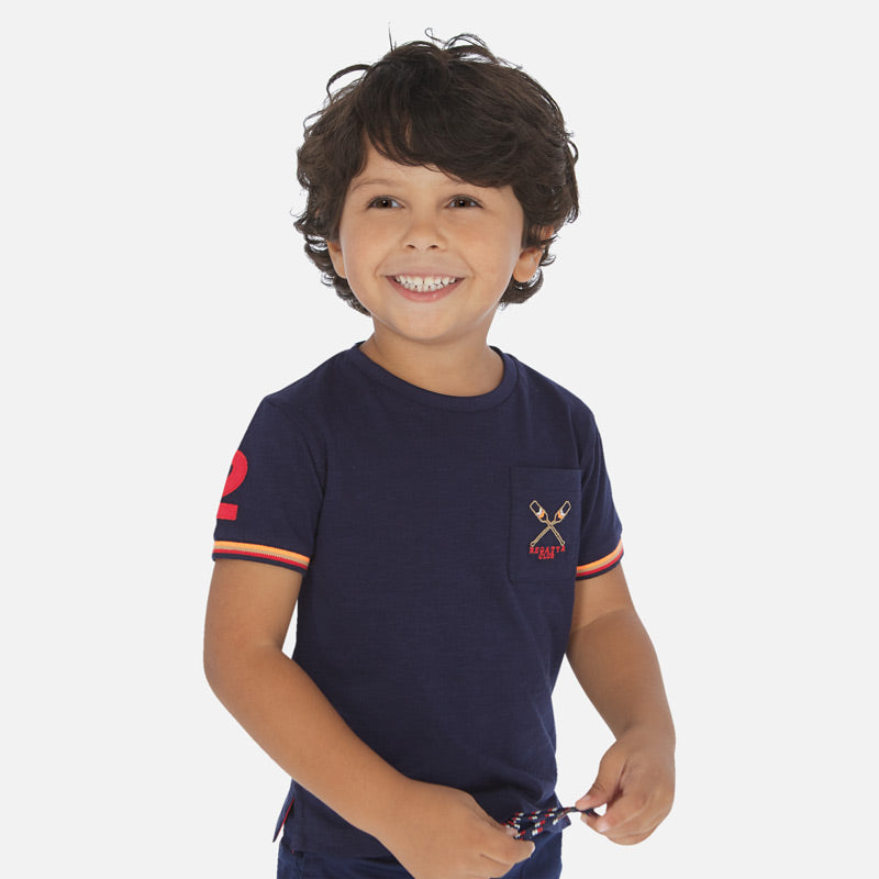 Mayoral Boy SS20 Navy Short sleeved t-shirt with pocket 3058