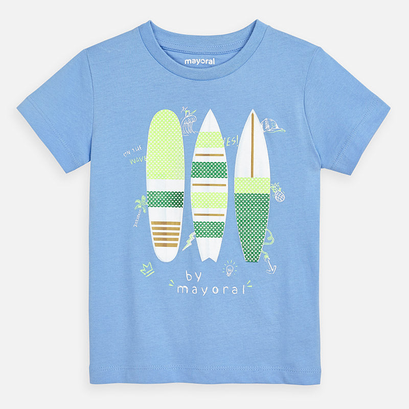 Mayoral Boy SS20 Short sleeved surfboard t-shirt with sequins 3066