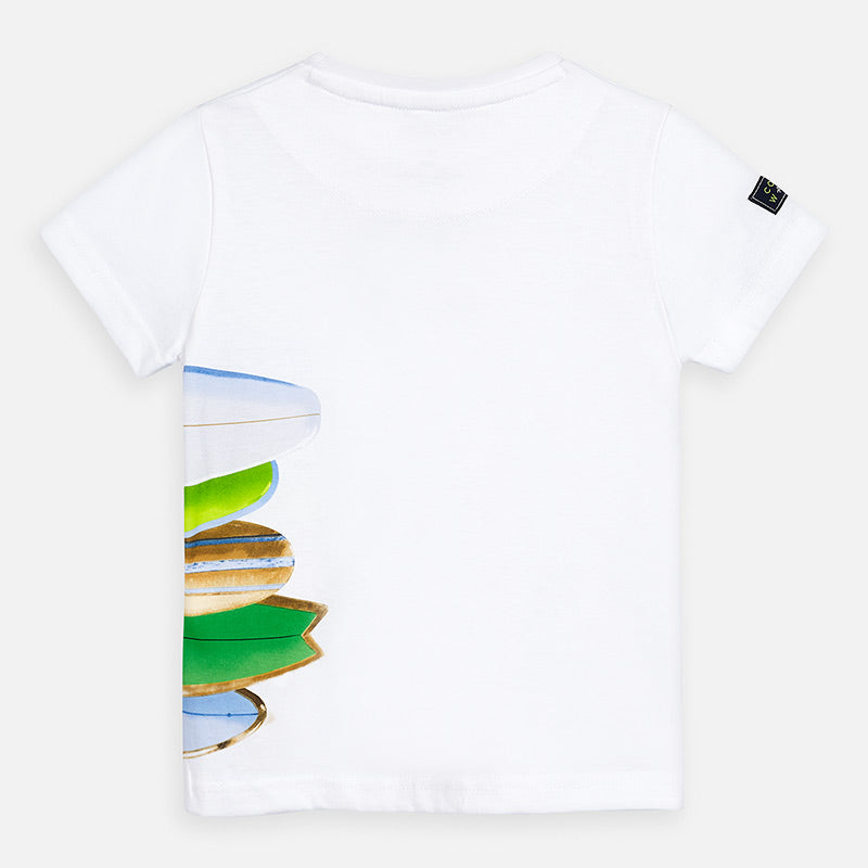 Mayoral Boy SS20 Short sleeved surfboard print t-shirt 3067