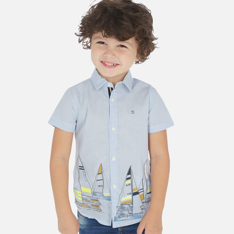 Mayoral Boy SS20 Short sleeved shirt with Boat design 3165