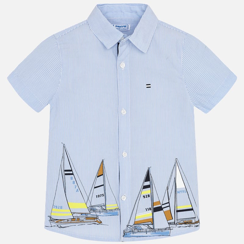 Mayoral Boy SS20 Short sleeved shirt with Boat design 3165