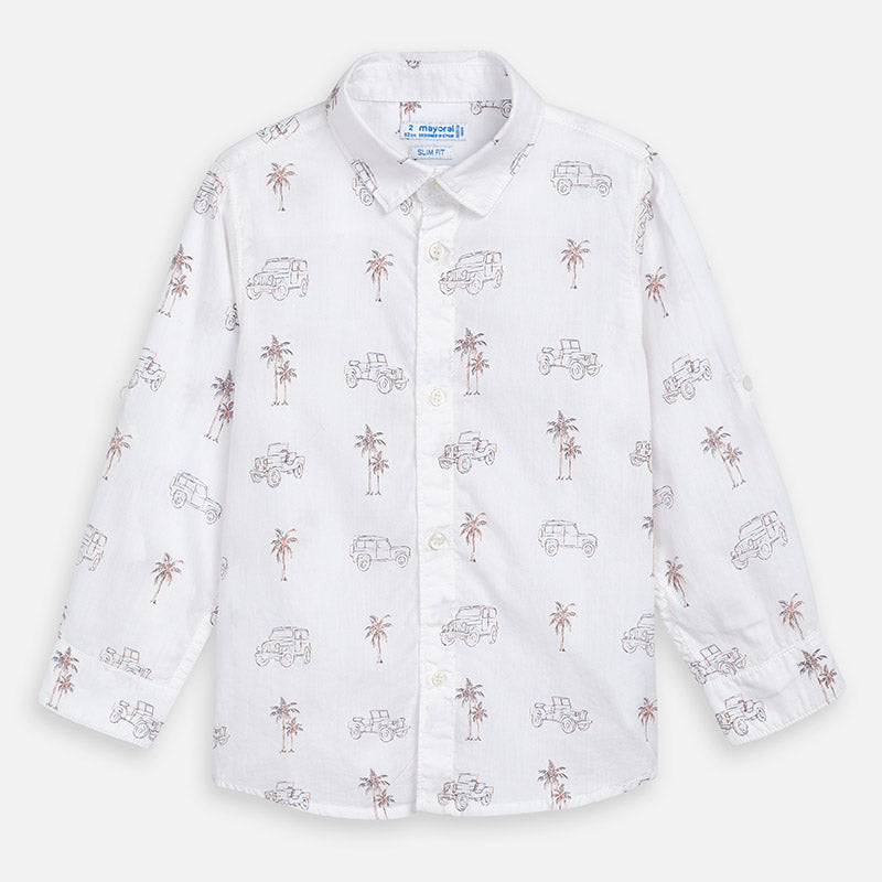 Mayoral Boy SS20 Long sleeved patterned shirt 3175