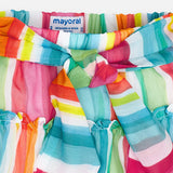 Mayoral Girl SS20 Bright Striped shorts 3281