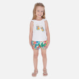 Mayoral Girl SS20 Sandals Printed Shorts Set 3290