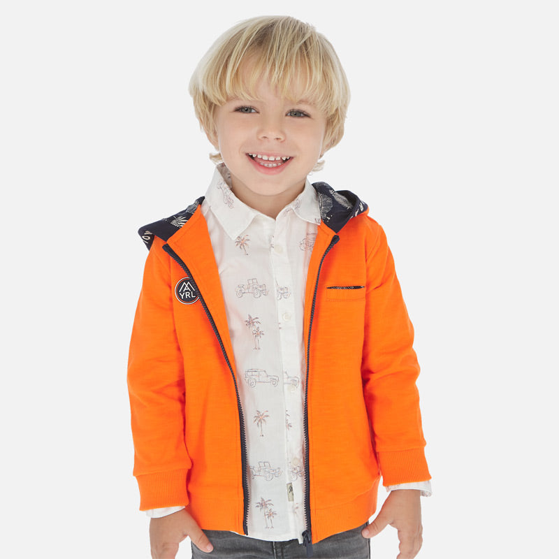 Mayoral Boy SS20 Hooded sweatshirt with appliques 3448