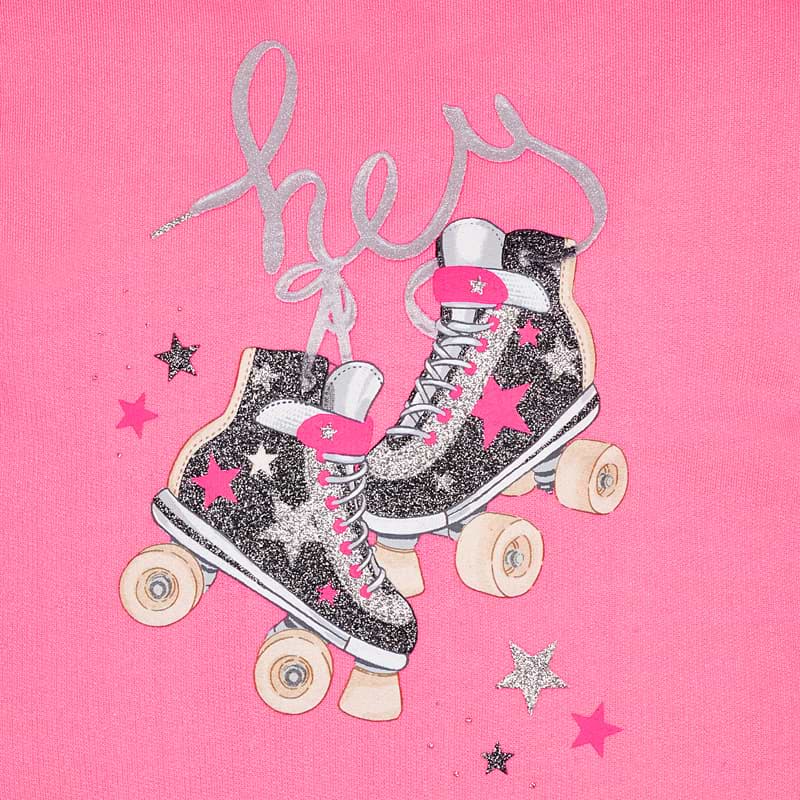 Mayoral Girl SS20 Sweatshirt with roller-skates print Pink 3462