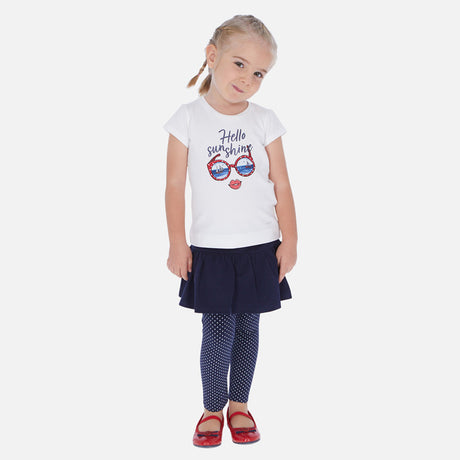 Mayoral Girl SS20 Navy Skirt Leggings 3717