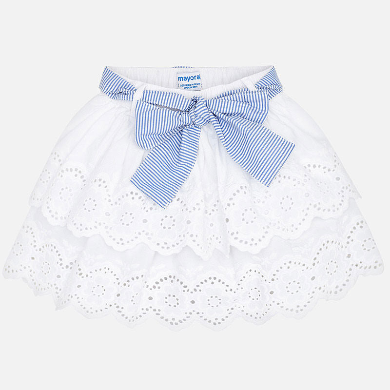 Mayoral Girl SS20 White Embroidered skirt 3905
