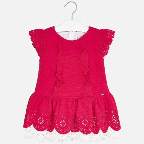 Mayoral Girl SS20 Strawberry Dress with openwork detailing 3931