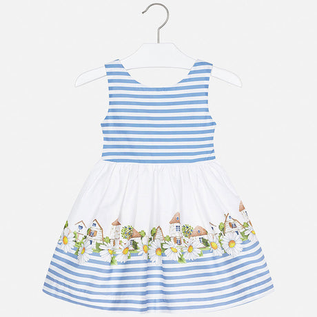 Mayoral Girl SS20 Blue Stripe and Floral dress 3941