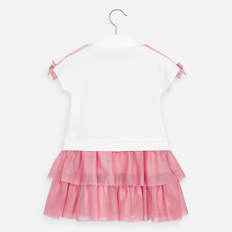 Mayoral Girl SS20 Pink Combined tulle dress 3958
