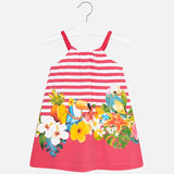 Mayoral Girl SS20 Pink Striped Tucan dress 3961