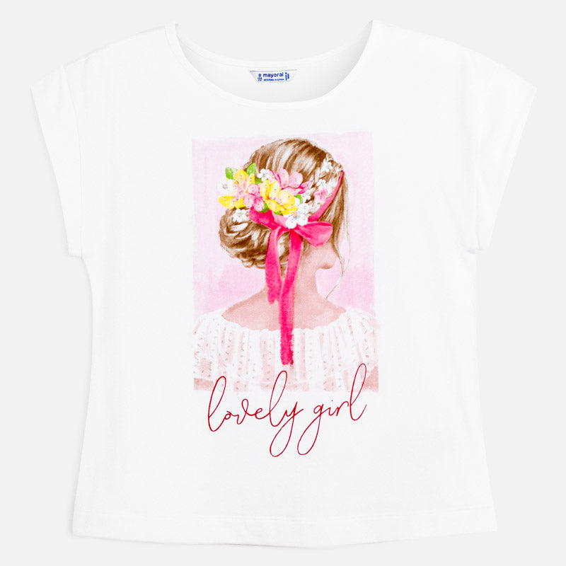 Mayoral Girl SS20 Short sleeved t-shirt with print design 6002
