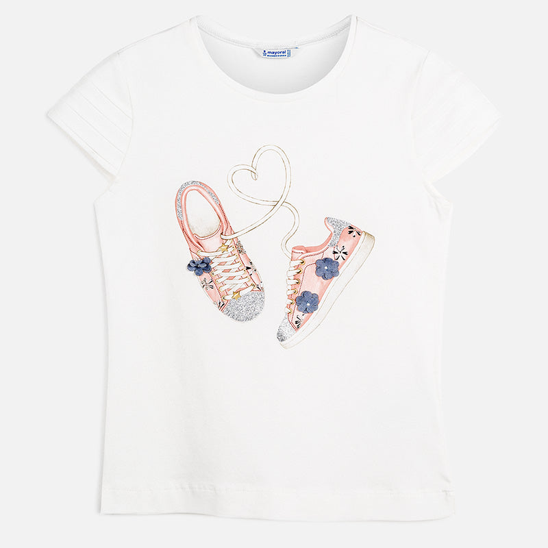 Mayoral Girl SS20 Short sleeved Shoes t-shirt 6016