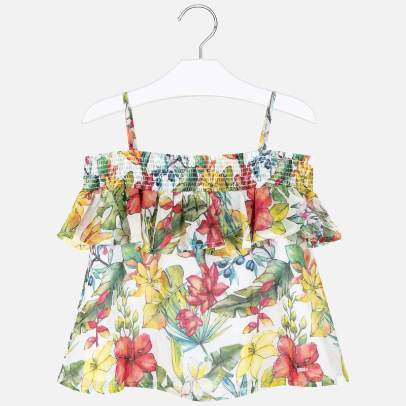 Mayoral Girl SS20 Floral Ruffled blouse 6164