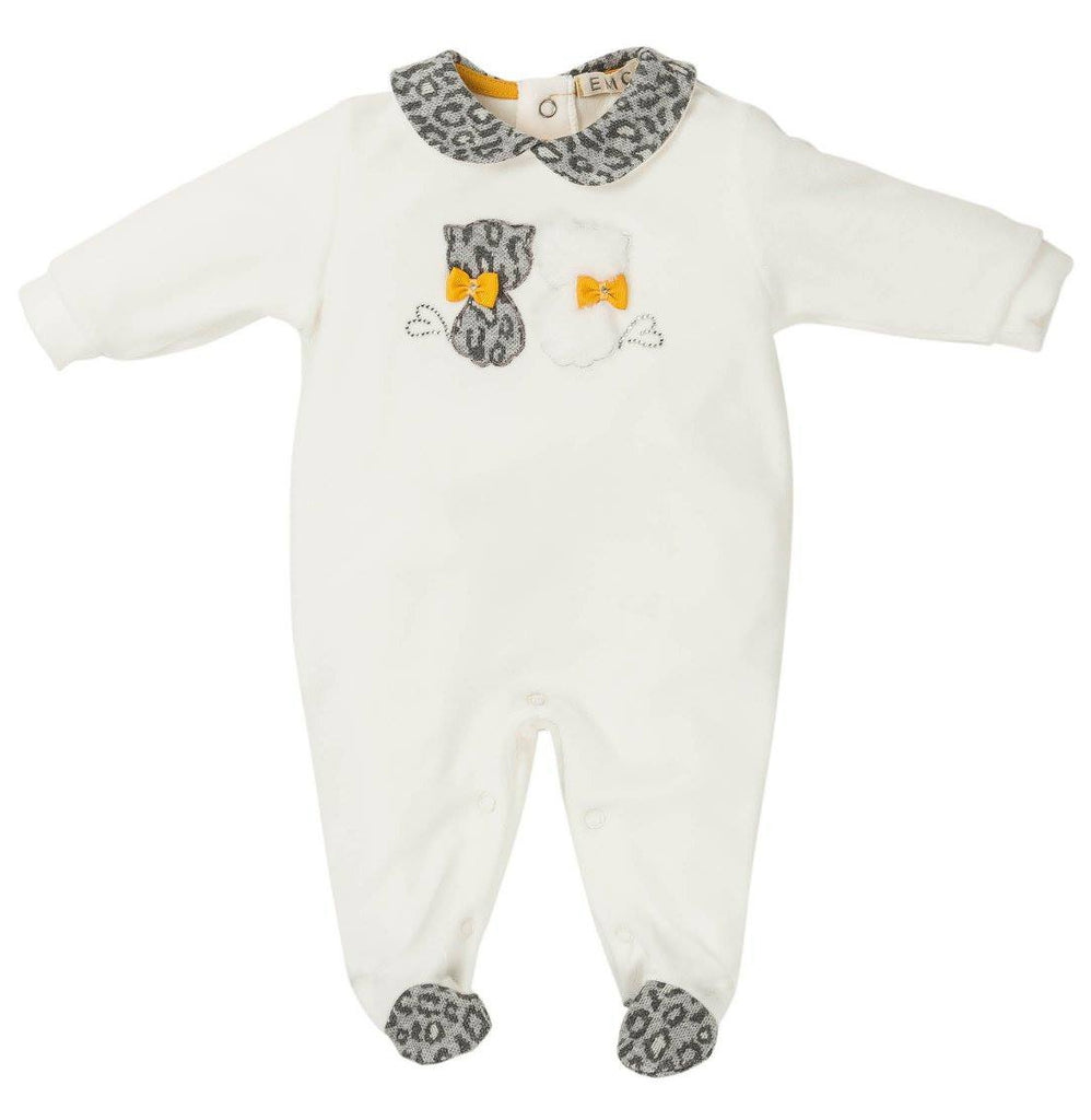 EMC AW19 Girls Grey and Mustard Cat All in One 6293